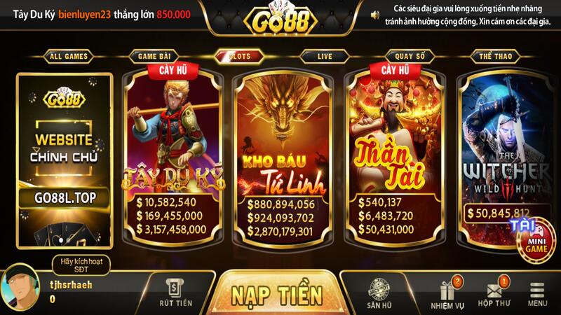 Game slots đổi thưởng Go88