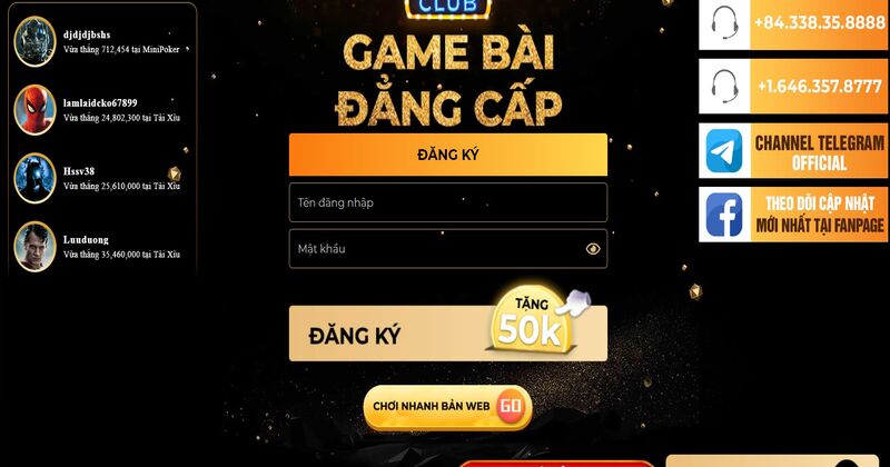 Đăng ký cổng game Top88