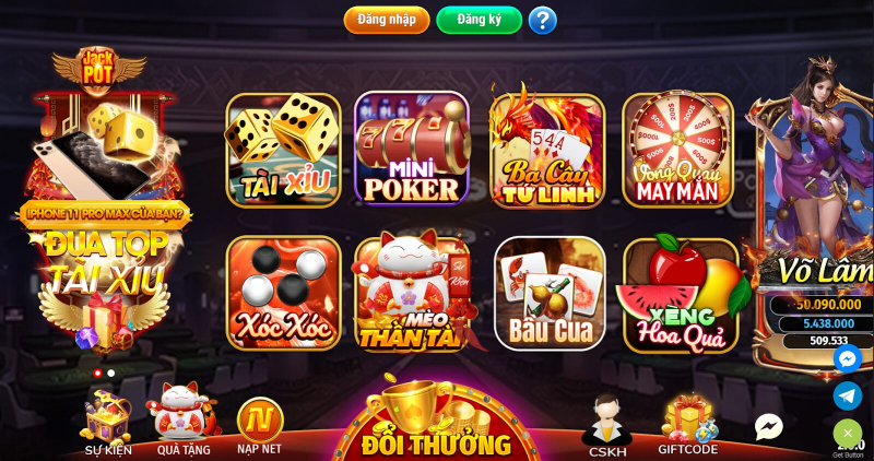 Kho game của Net79 đa dạng với đủ mọi thể loại trò chơi