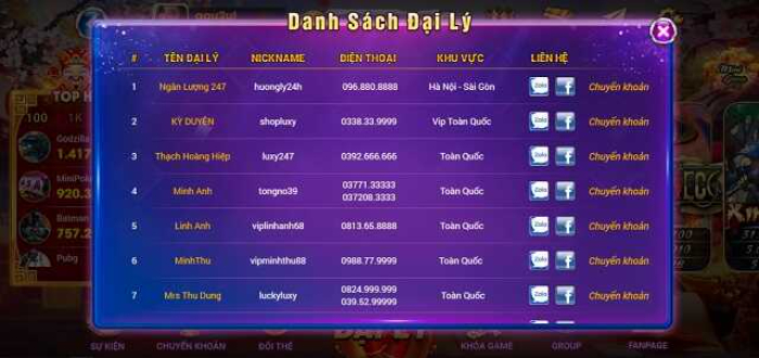 Đăng ký tài khoản game trên Luxy Club