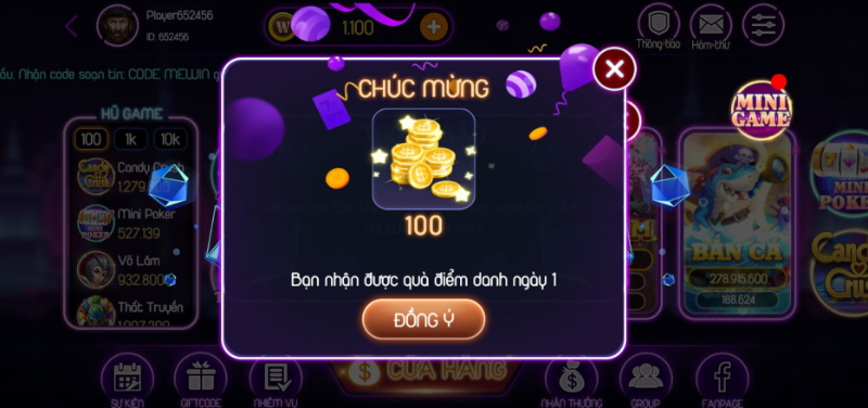 Cổng game có nhiều tính năng chuyên nghiệp