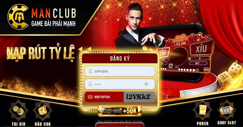 Đăng ký game bài Man Club