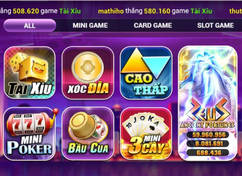 Bộ sưu tập game đa dạng, phong phú