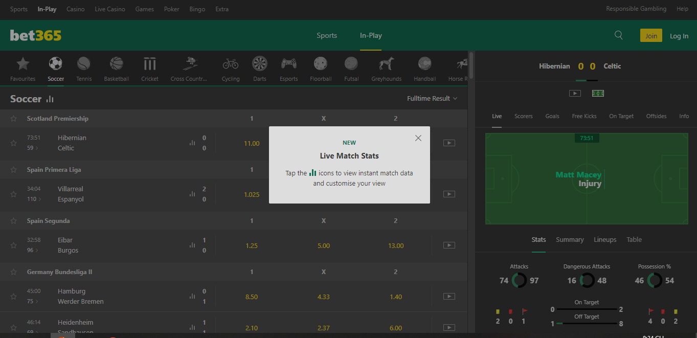 Giao diện Bet365