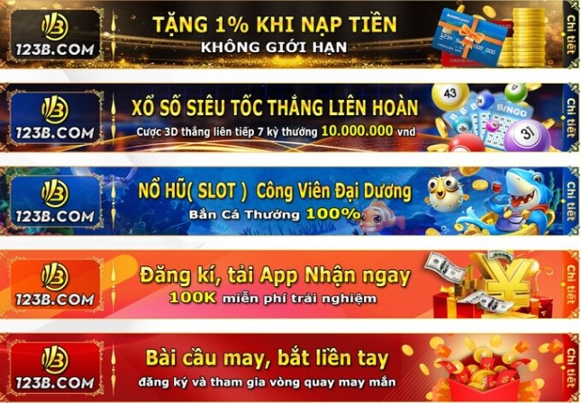 Hàng loạt ưu đãi hấp dẫn tại 123B