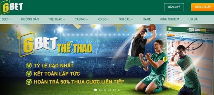 Giao diện tuyệt đẹp tại 6bet