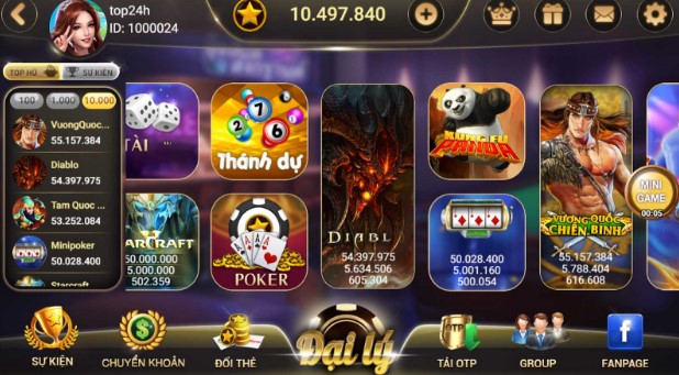 Hệ thống trò chơi cổng game Sao79 vin