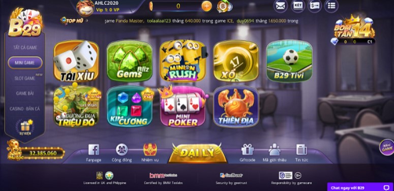 So sánh B29 club với b52 game