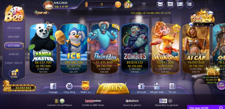 So sánh B29 club với b52 game