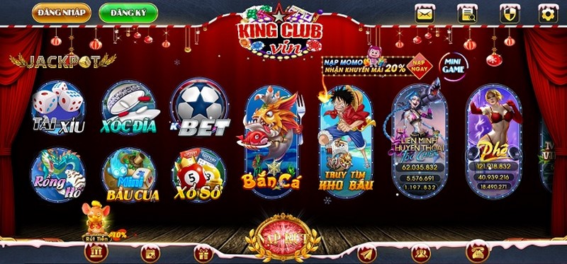 Hàng trăm thể loại cược tại KingClub Vin