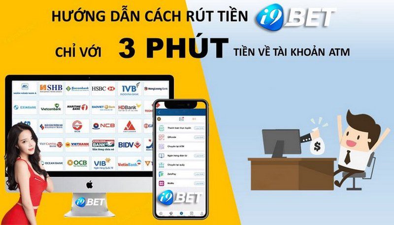 Hướng dẫn cách rút tiền về thẻ atm của người chơi