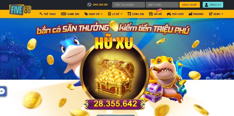 Chơi cực hay, đổi quà ngay, nhận thưởng liền tay tại game bắn cá five88