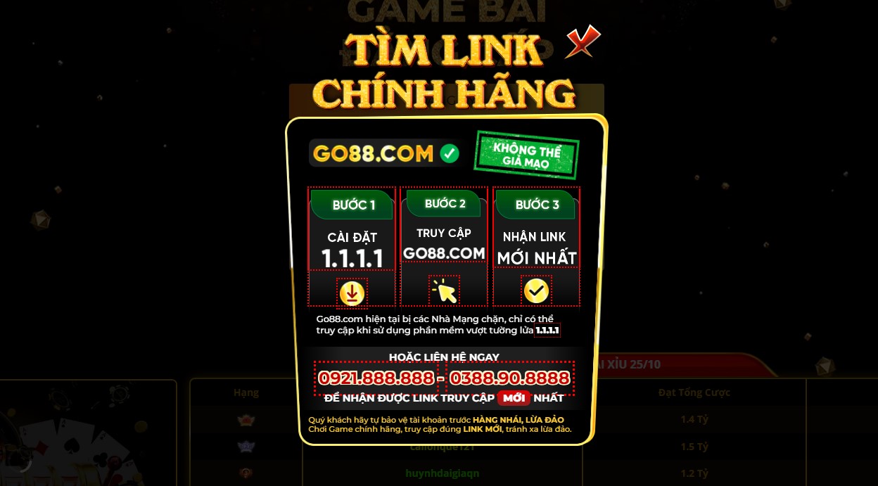 link chính hãng của Go88