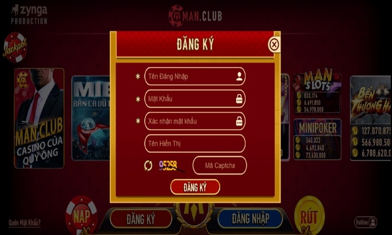 Chi tiết từng bước hướng dẫn đăng ký Man Club